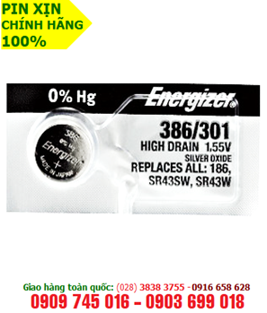 Pin Energizer SR43SW,386/301 Silver Oxide 1,55V _1VIÊN